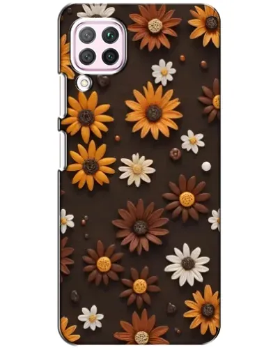 Чохол для Huawei P40 Lite з картинкою «Візерунок з маленьких соняшників»