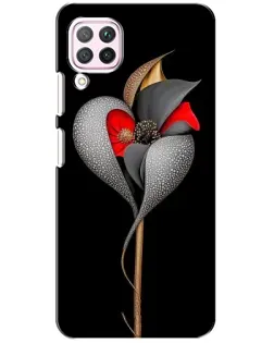 Чохол для Huawei P40 Lite з картинкою «Срібна фантазійна квітка»