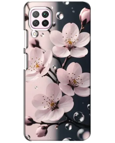 Чехол для Huawei P40 Lite с картинкой «Нежная сакура и капли» Чехол для Huawei P40 Lite с картинкой «Нежная сакура и капли»