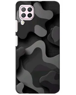 Чохол для Huawei P40 Lite з картинкою «Темний абстрактний камуфляж»