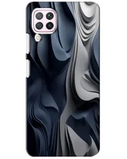 Чохол для Huawei P40 Lite з картинкою «Об'ємні сині складки»