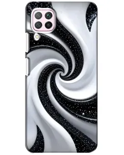 Чохол для Huawei P40 Lite з картинкою «Чорно-біла спіраль»