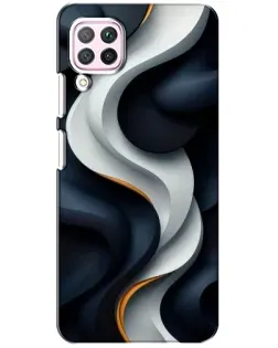 Чохол для Huawei P40 Lite з картинкою «Об'ємні чорно-білі стрічки»