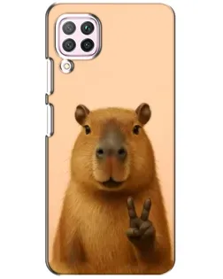 Чехол для Huawei P40 Lite с картинкой «Капибара виктория»