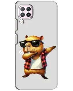 Чехол для Huawei P40 Lite с картинкой «Капибара рэпер даб»