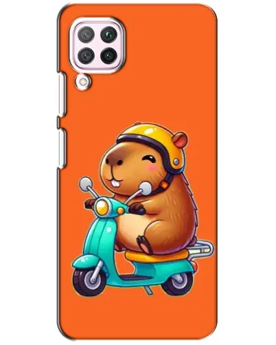 Чехол для Huawei P40 Lite с картинкой «Капибара на скутере» Чехол для Huawei P40 Lite с картинкой «Капибара на скутере»