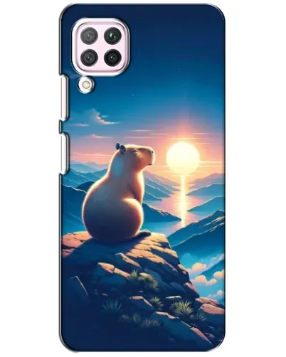 Чехол для Huawei P40 Lite с картинкой «Закат солнца с капибарой» Чехол для Huawei P40 Lite с картинкой «Закат солнца с капибарой»