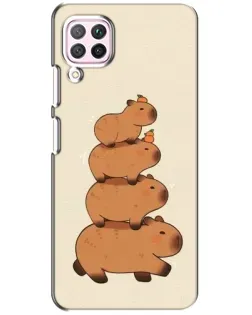 Чехол для Huawei P40 Lite с картинкой «Башня из капибар»