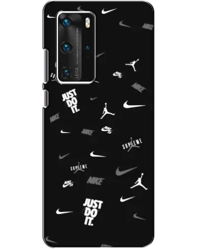 Чехол для Huawei P40 Pro с картинкой «Nike Black Pattern» Чехол для Huawei P40 Pro с картинкой «Nike Black Pattern»