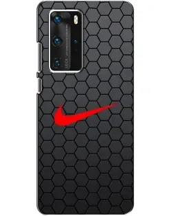 Чехол для Huawei P40 Pro с картинкой «Nike — карбоновая сетка»