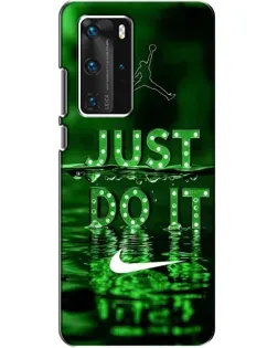 Чехол для Huawei P40 Pro с картинкой «Зеленый неоновый Nike»