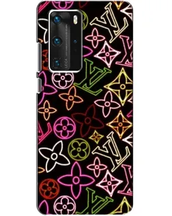 Чехол для Huawei P40 Pro с картинкой «Неоновый микс Nike»