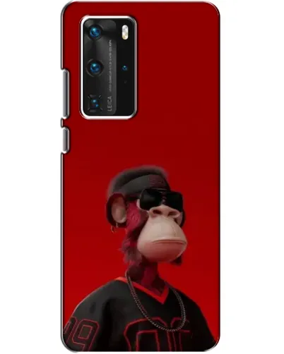 Чехол для Huawei P40 Pro с картинкой «Bored Ape в красном» Чехол для Huawei P40 Pro с картинкой «Bored Ape в красном»