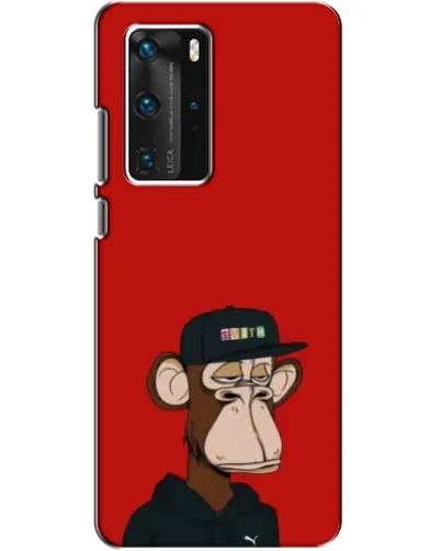 Чехол для Huawei P40 Pro с картинкой «Bored Ape — красный фон» Чехол для Huawei P40 Pro с картинкой «Bored Ape — красный фон»