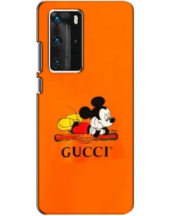 Чехол для Huawei P40 Pro с картинкой «Микки Маус Gucci — оранж»