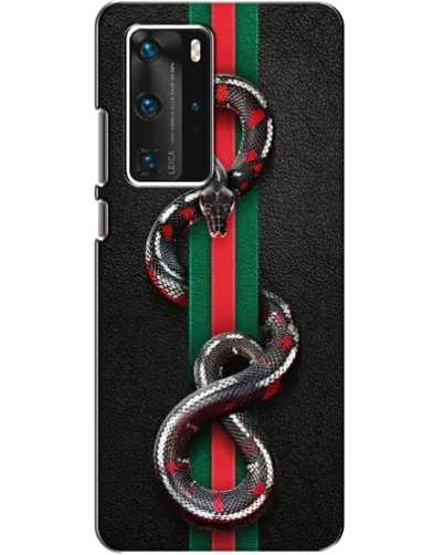 Чехол для Huawei P40 Pro с картинкой «Gucci — змея на полосе» Чехол для Huawei P40 Pro с картинкой «Gucci — змея на полосе»