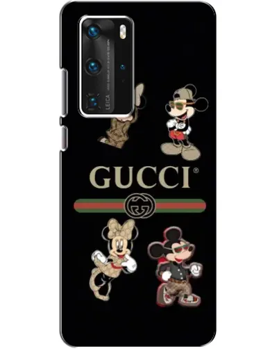 Чехол для Huawei P40 Pro с картинкой «Gucci — герои Disney и монограмма» Чехол для Huawei P40 Pro с картинкой «Gucci — герои Disney и монограмма»