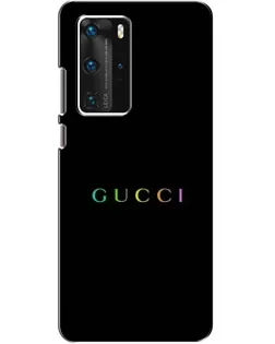 Чехол для Huawei P40 Pro с картинкой «Gucci — неоновый минимализм»