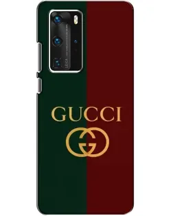 Чехол для Huawei P40 Pro с картинкой «Gucci — темно-зеленый градиент»