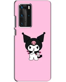 Чехол для Huawei P40 Pro с картинкой «Kuromi — розовая нежность»