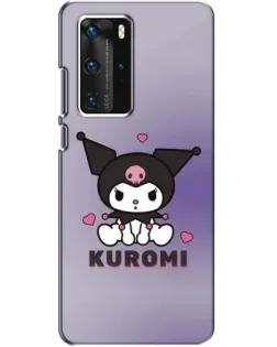 Чехол для Huawei P40 Pro с картинкой «Kuromi — фиолетовый арт»