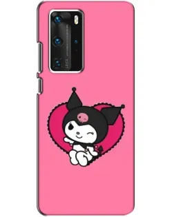 Чехол для Huawei P40 Pro с картинкой «Kuromi — любовь в сердце»