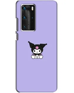 Чехол для Huawei P40 Pro с картинкой «Kuromi — фиолетовый минимализм»