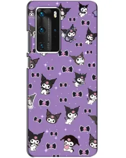 Чехол для Huawei P40 Pro с картинкой «Kuromi — паттерн»