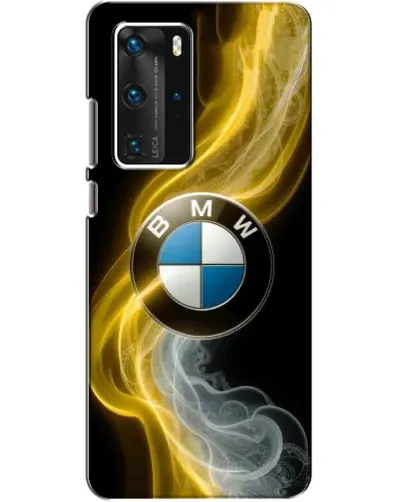 Чехол для Huawei P40 Pro с картинкой «Золотистый дым BMW»
