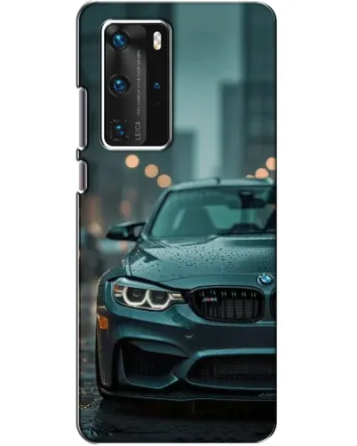 Чехол для Huawei P40 Pro с картинкой «BMW в огнях города»