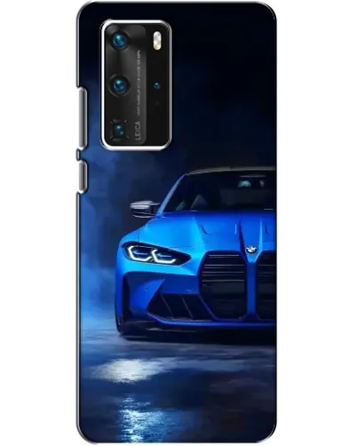Чехол для Huawei P40 Pro с картинкой «Голубая BMW M4»