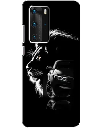 Чехол для Huawei P40 Pro с картинкой «BMW и лев»