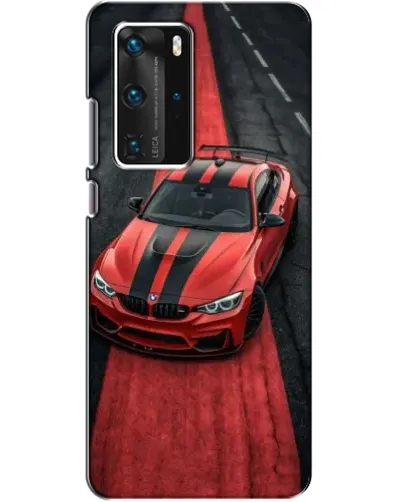 Чехол для Huawei P40 Pro с картинкой «BMW на красной дорожке»