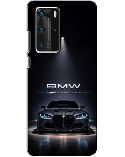 Чехол для Huawei P40 Pro с картинкой «BMW сквозь ночной город» Чехол для Huawei P40 Pro с картинкой «BMW сквозь ночной город»