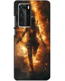 Чехол для Huawei P40 Pro с картинкой «BMW — скорость в дожде»