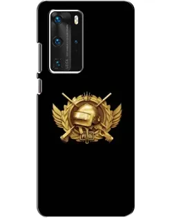 Чехол для Huawei P40 Pro с картинкой «PUBG — оранжевый градиент»