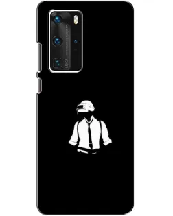 Чехол для Huawei P40 Pro с картинкой «PUBG — белый шлем»