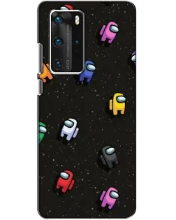 Чехол для Huawei P40 Pro с картинкой «Космический паттерн Among Us»