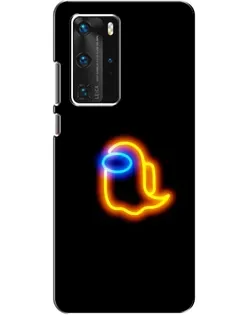 Чехол для Huawei P40 Pro с картинкой «Among Us неоновое сияние»