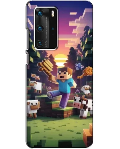 Чехол для Huawei P40 Pro с картинкой «Стив на ферме»