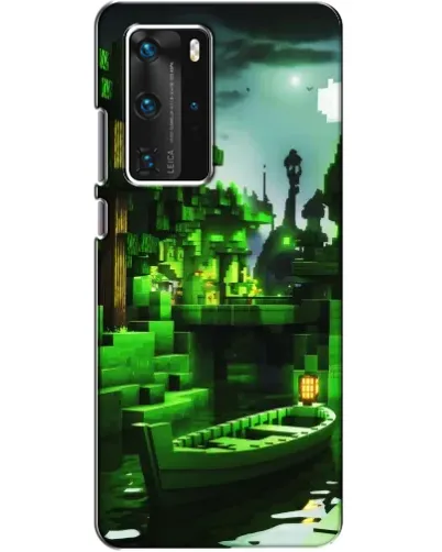 Чехол для Huawei P40 Pro с картинкой «Minecraft лесной пейзаж»