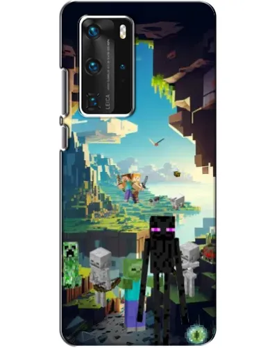 Чехол для Huawei P40 Pro с картинкой «Эндермен в лесу»