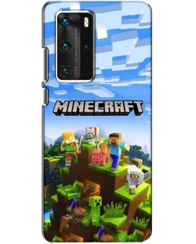 Чехол для Huawei P40 Pro с картинкой «Minecraft классический мир»