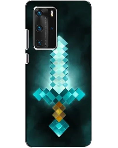 Чехол для Huawei P40 Pro с картинкой «Алмазный меч неон»