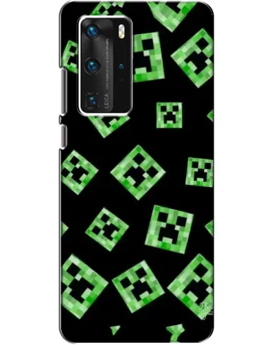 Чехол для Huawei P40 Pro с картинкой «Паттерн с криперами»