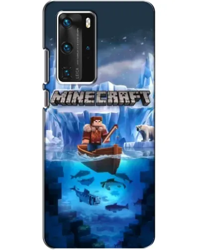 Чехол для Huawei P40 Pro с картинкой «Minecraft ледяной мир»
