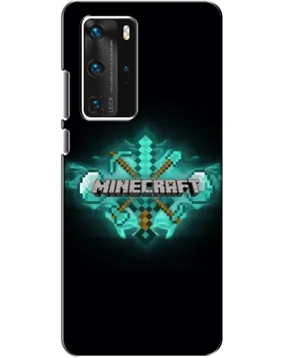 Чехол для Huawei P40 Pro с картинкой «Minecraft Diamond лого»