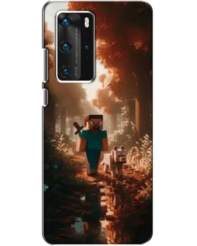 Чехол для Huawei P40 Pro с картинкой «Стив в лесу»