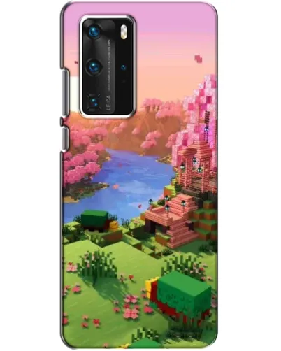 Чехол для Huawei P40 Pro с картинкой «Розовое дерево Minecraft»