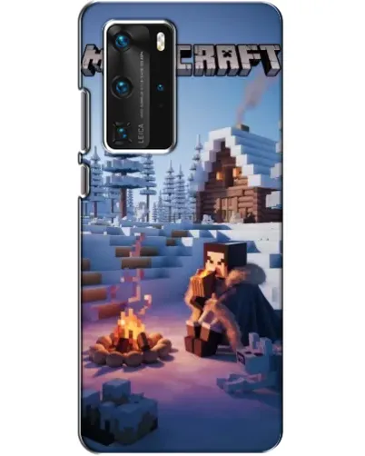 Чехол для Huawei P40 Pro с картинкой «Зимний Minecraft»